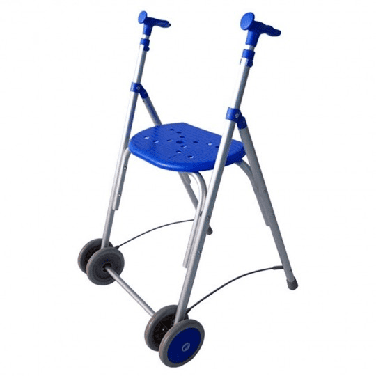 Andador rollator | Aluminio | Plegable | Azul | Kamaleon