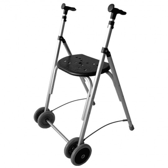 Andador rollator | Aluminio | Plegable | Negro | Kamaleon